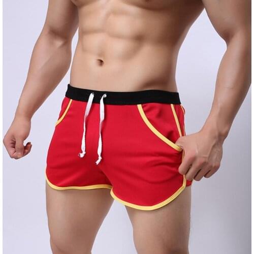 Men Swimwear sunga Boxer Color Block Summer Sports Gym Drawstring Shorts Beach Pants Swimming Trunks Men Swimsuit Swimming Trunk