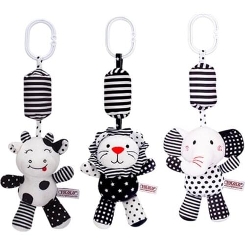 Musical Baby Rattle Toy Bed Stroller Plush Rattle Doll Baby Car Seat Toy Infant Teether Montessori Crib Ornament Toy