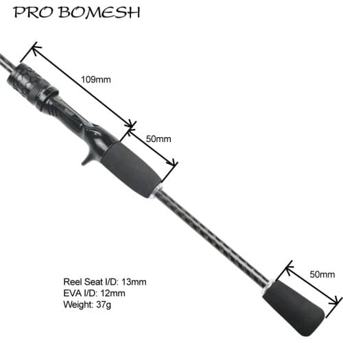 Pro Bomesh 1Set 37g Aluminum Locking Nut Casting Reel Seat EVA Handle Kit DIY Fishing Rod Building Component Accessory