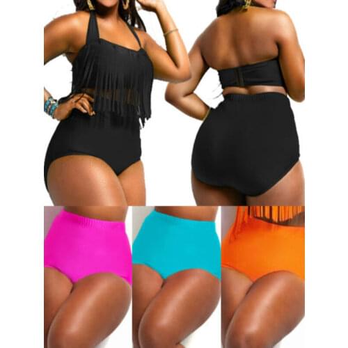 2020 New Sexy Womens High Waisted Summer Beach Hot Ladies Bikini Swimsuit Bathing Beach Swimwear Bottoms Plus Size