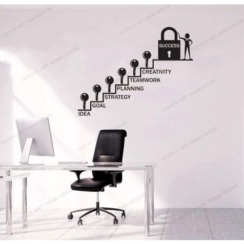 Office Business Ladder Of Success Wall Decal Vinyl Wall Sticker Vinyl Art Decor School Decor Poster Removable Wallpoof CX911