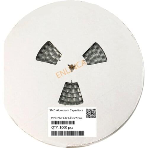 Original 1000pcs 470UF 6.3V 6.3mm*7.7mm SMD electrolytic capacitor 20