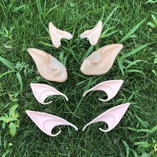Pair Elf Ears Cosplay Masquerade Accessories Fairy Pixie Soft Pointed Tips Anime Party Dress Up Costume for Halloween Christmas