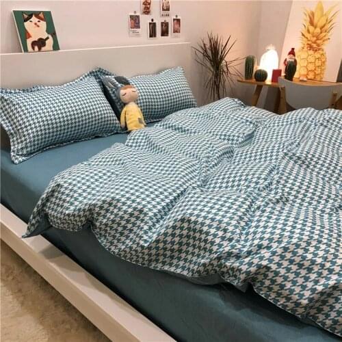 Green grid Duvet Cover 220x240 Pillowcase 3Pcs,Bedding Set,200x230 Quilt Cover,Blanket Cover, Bed Sheet, Double Queen King Size