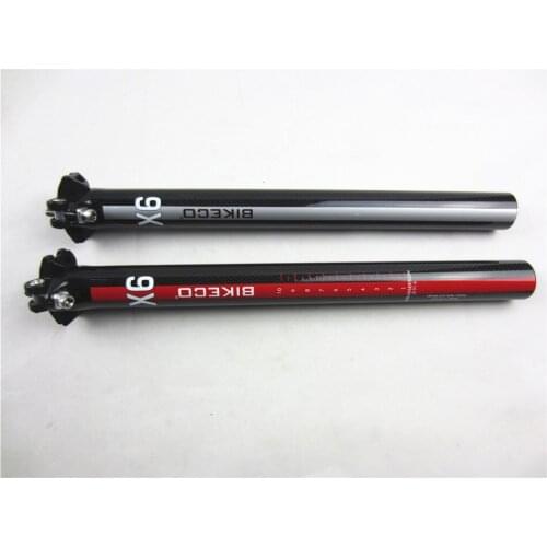 BIKECO carbon bike seatpost MTB/road bike seat tube breaking wind / carbon seatpost 27.2 / 30.8 / 31.6 * 350mm free shipping