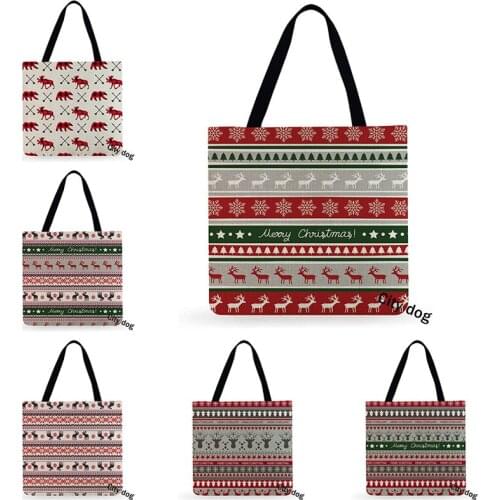 Merry Christmas Animal elk snowflake tree Linen cotton Home decoration Chair cushion Bar Hotel office Chair mat Decor