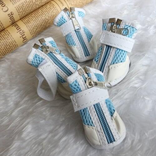 Mesh Pet Dogs Shoes Spring Autumn Breathable Non Slip Soft Sole Velcro Strap Cat Shoes Outdoor Walking Leisure Pets Dog Sneakers