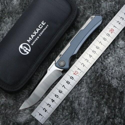MAXACE Kestrel Folding Knife M390 Blade Titanium Handle Outdoor Cycling Fishing Camping Hunting Pocket Kitchen Fruit EDC Tools