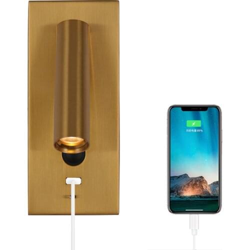 Modern bedroom wall lamp LED home indoor reading lighting hotel headboard 3W book LED wall lamp USB bedside lamp bedroom decor