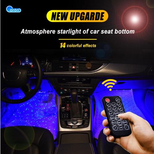 Car Atmosphere Strip Light With USB Wireless Remote Control Led Car Foot Interior Decorative Atmosphere Lights Ambient Lamp