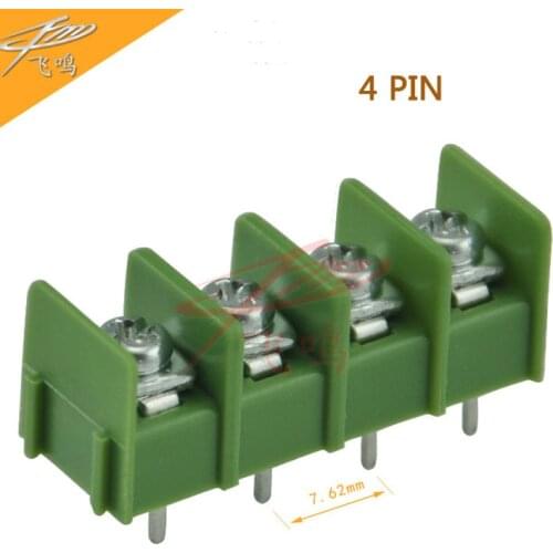 10 PCS Barrier KF7.62-2P Pitch 2P 3P 4P 300V 20A KF7.62-3P Green Terminal Block Solder Terminal Block DG KF7.62-4P