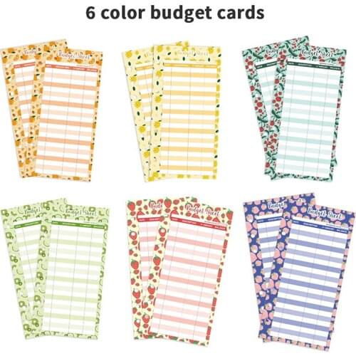 12PCS Delicate Budget Sheets Expense Tracker Fit Budget Cash Envelope Binder Budget