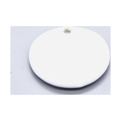 2pcs 40x6mm SEASHA Round Shape Blank Porcelain Ceramic Pure White China Pendant Drilled Hole for Jewelry Making Design Painting