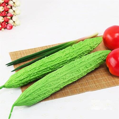 36cm Artificial Vegetable Lifelike Bitter Gourd Simulated Vegetable Prop Photo Prop Simulation Food Model Decoration Kitchen