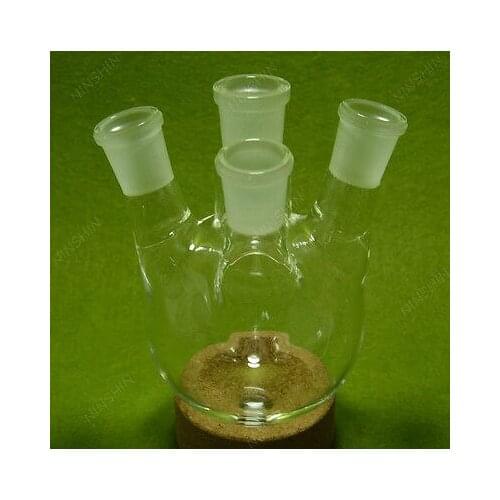 500ML,24/29 Ground Joint,4-Neck Round Bottom Flask,Lab Glassware Flask