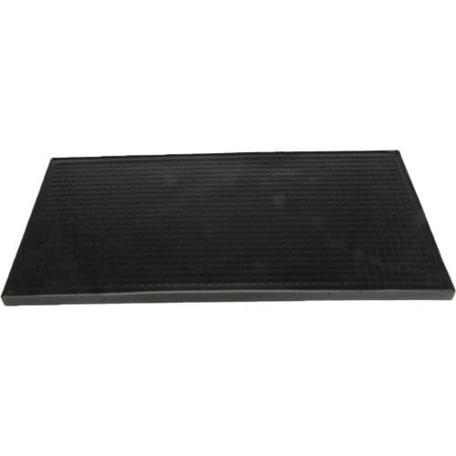 Bar Runner Rubber Strip Spill Mat Black for Home Cocktail Party Pub 12x16