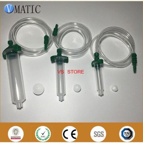Free Shipping 5cc/10cc/30cc Glue Dispenser Plastic Syringe Barrel Pneumatic Syringe Adapter (Each Size Have 2Set,Totally 6 Sets)