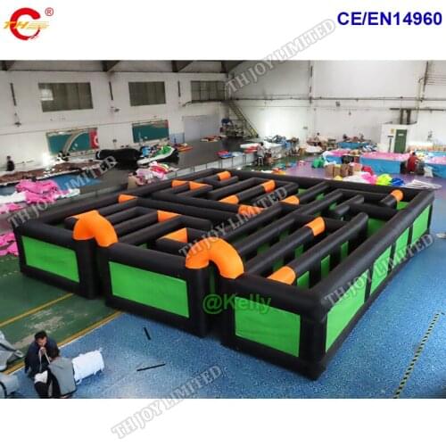 Free air shipping giant inflatable maze tag carnival game for sale, portable inflatable maze pluzzle sport games