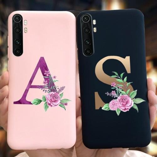 For Xiaomi Mi Note 10 lite Case Mi 10 Lite 5G Cover Cute Letter Back Cover For Xiaomi Note 10 lite Mi10 Lite Mi 10lite Phone Bag