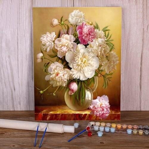 Flower Rose DIY Paint By Numbers Set Acrylic Paints 50*70 Picture By Numbers Photo Loft Picture For Children Handiwork
