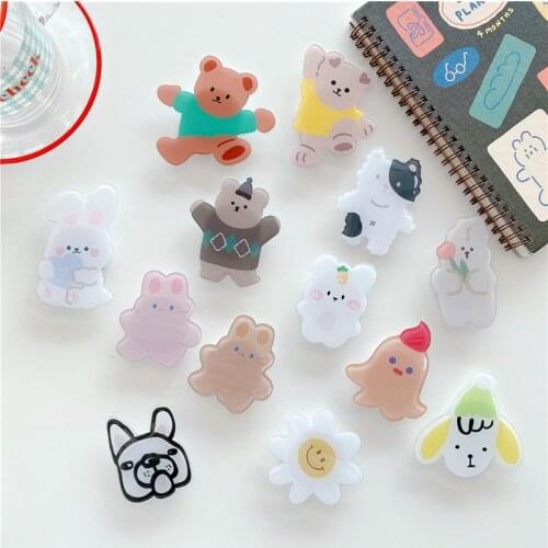 Phone Holder Socket for iphone Smart Phone Huawei Xiaomi Oneplus Cartoon Grip Tok Phone Ring Holder Folding Bracket Card Holder