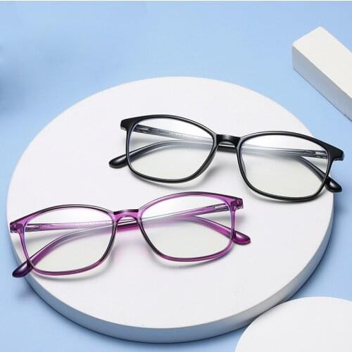 Elbru Square Frame Anti-blue Light Plain Glasses TR90 Ultra Light Mobile Computer Screen Radiation Protection Plain Glasses