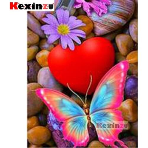 Full Square/Round Drill 5D DIY Diamond Painting "Butterfly heart" Embroidery Kit Mosaic Cross Stitch Stickers Decor Gift K891