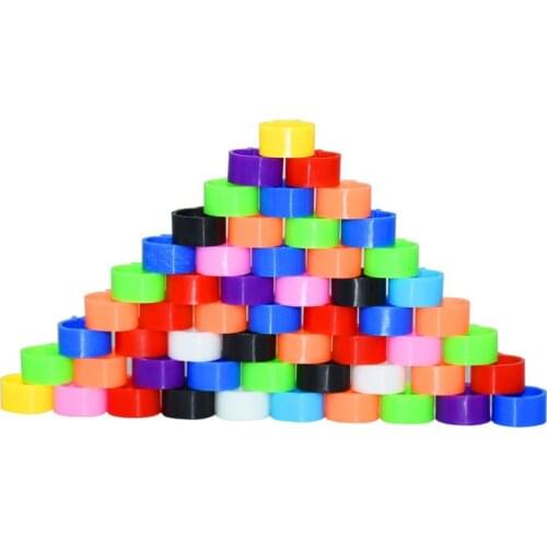 200 Pcs Bird Clip Ring 8mm 10mm Plastic Brid Foot Ring 10 Colors Bayonet Identification Pigeon Ring Bird Training Supplies