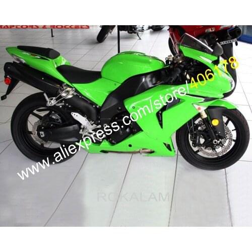 Body For Kawasaki Ninja ZX10R 06 07 ZX 10R 2006 2007 ZX-10R NEWEST Green Aftermarket Fairing Kit (Injection Molding)