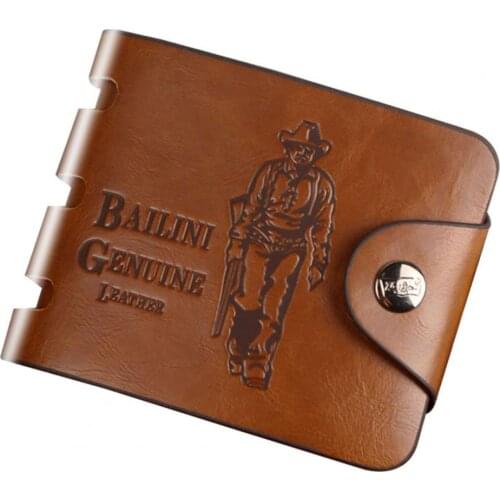 Hot Sale New Fashion Men Wallet Bifold Compact High Quality Faux Leather Bifold Faux Leather Wallet Gift for Men