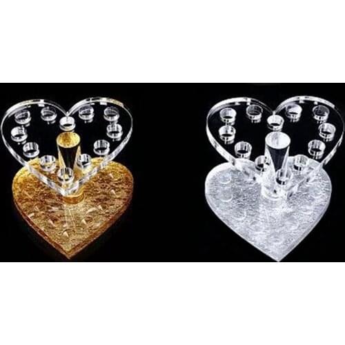 Nail Pen Display Stand Makeup Cosmetic Holder Nail Polish Display Heart Insert Pen Acrylic Nail Tool