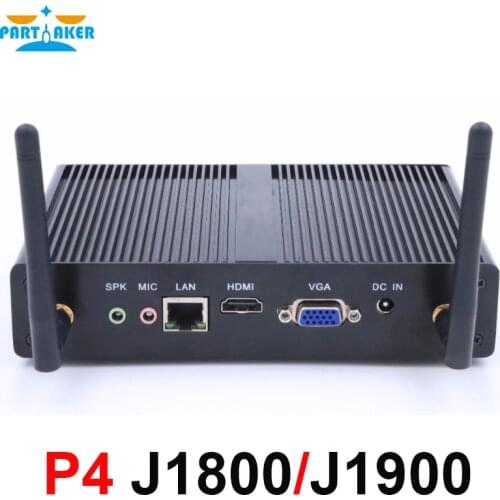 P4 Fanless Intel Celeron J1800 Dual Core Mini PC J1900 Quad Core 2.0GHz Windows7/8/10 Mini Computer HDMI WiFi Dual LAN TV Box