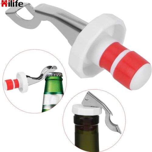 Multifunctional Mini Sealed Red Wine Plug Wine Stopper Portable Stainless Steel Wine Bottle Opener Creative