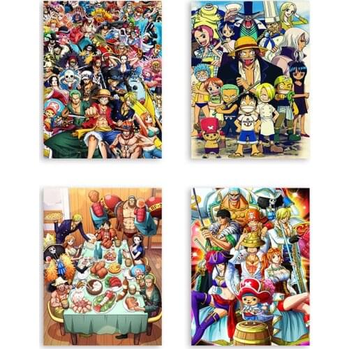 Modular Pictures Home One Piece Anime Japan Decoration Cute Wall Art Modern Canvas Prints Painting For Bedroom Poster No Frame
