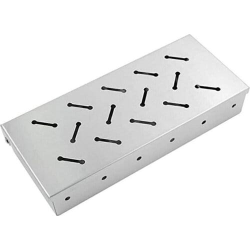 Washable And Foldable Stainless Steel Smoke Box BBQ Smoke Box Wood Chip Smoker For Meat Smoky Flavor Box Barbecue Tool