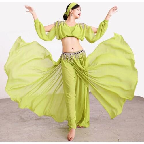 Muwashahat Christmas Cosplay Costumes Girls Fairy Belly Dance Outfit Indian Clothes Women Bollywood Folk Dance 3pcs Set