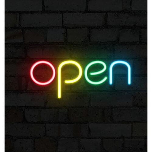 Custom OPEN Neon Sign Light LED Wall Light Bar Window open close light