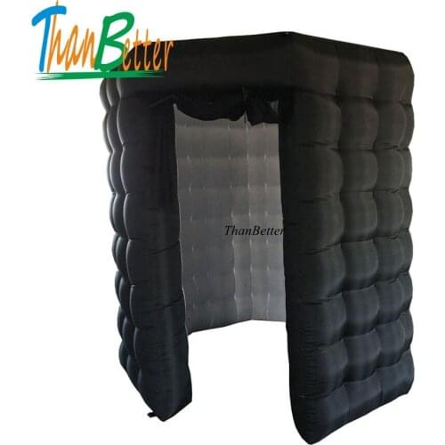 New fashion design black and white octagon inflatable photo booth for rental without LED