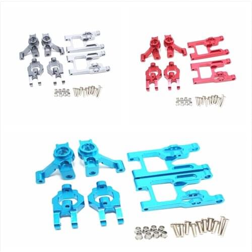 Upgrade Metal Suspension Arm & Front/Rear Hub C Seat Parts Kit For WLtoys 12428-A -B 12423 RC Car Replacements