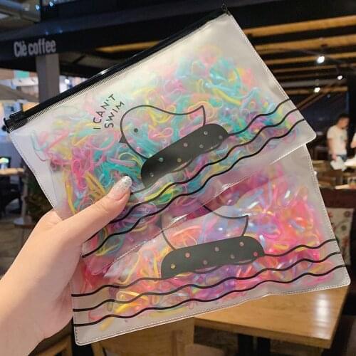 1000pcs Baby Girls Disposable Elastic Hair Bands Toddler Colourful Ponytail Holder Rubber Band Scrunchies Kids Hair Accessories