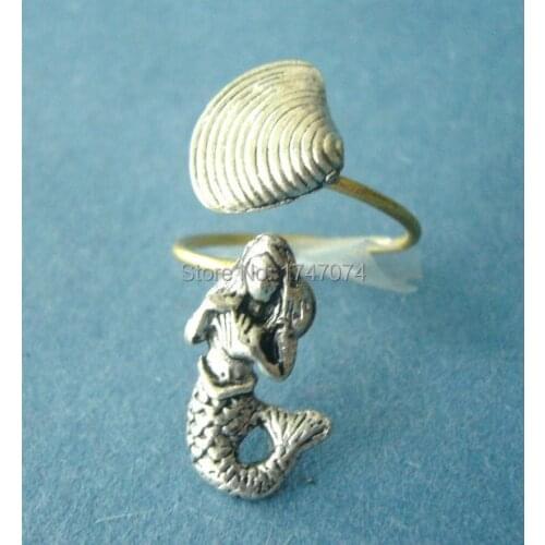 Adjustable Retro Fashion Mermaid Ring, gold /silver color, Mermaid ring Jewelry