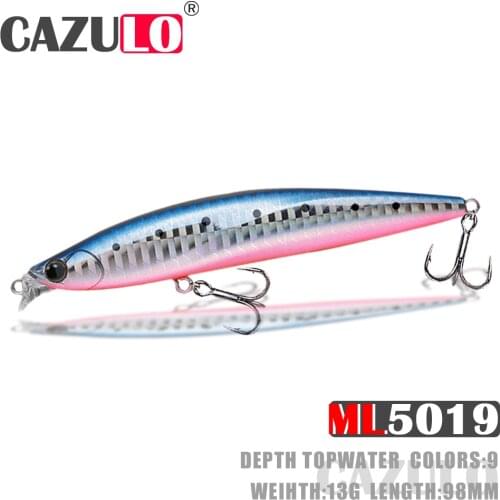 Floating Minnow Fishing Accessories Lure Isca Artificial Weights 13g 98mm Bait Topwater Pesca Goods For Blackfish Tackle Leurre