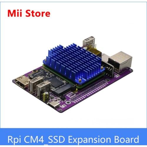 Raspberry Pi CM4 CM4_SSD Expansion board Aluminum Case With heatsink NVME M.2 USB HDMI