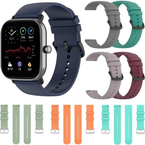 For Amazfit GTS2 Mini Watch Band 20mm/22mm Soft Silicone Strap For Amazfit GTS/2/2e/Bip/S/U Pro/GTR 42mm/47mm Bracelet Straps