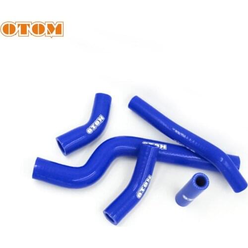 OTOM Motorcycle Silicone Radiator Hose Kit High Temperature Resistance For Yamaha YZ250 05-20 YZ250X WR250F YZ450F 14-17 BLUE