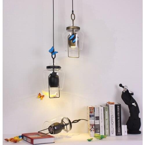 Modern crystal black pendant lamp creative pendant lights luzes de teto ventilador de techo nordic decoration home