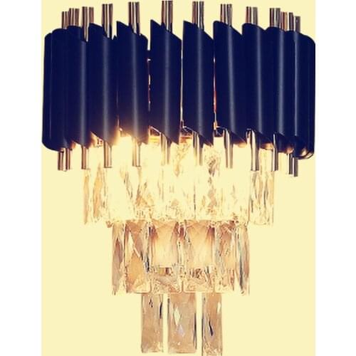 Modern Crystal Wall Lamp E14 Holiday style Wall Lights for Living Room Bedroom Foyer Aisle Lights Hotel Decoration Lighting