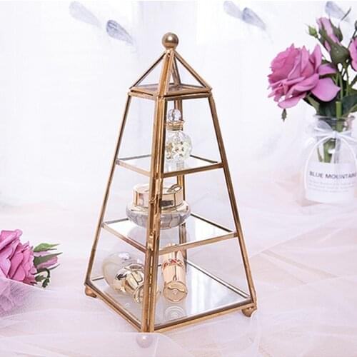 Home decorative vase garden art flower pot planters depot metal stand shelf table decoration Geometric organizer jewelry storage
