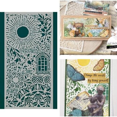 New Arrival 2021 Sun and Musical Notes Cutting Stencil Scrapbook Diary Decoration Embossing Template Diy Greeting Card Handmade
