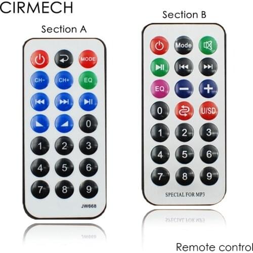 CIRMECH Universal multifunctional remote controller for USB subwoofer decoding power amplifier board with digital Bluetooth card